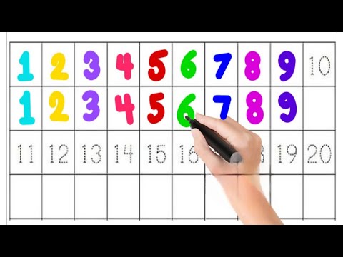 Видео: Научитесь считать от 1 до 100 | 123 числа | один, два, три, счёт от 1 до 100, 123, 45, ABCD, обво...