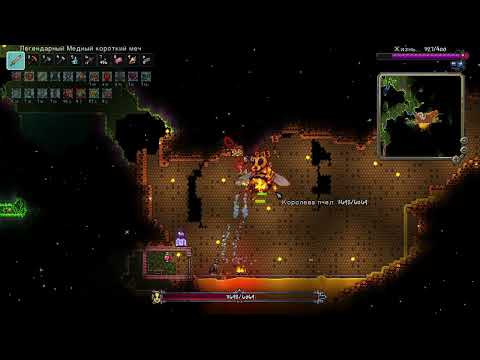 Видео: Королева пчел медным кинжалом (мастер) #terraria #медныйкинжал