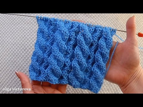 Видео: Двухсторонний узор из жгутиков 579  #Узорыспицами
