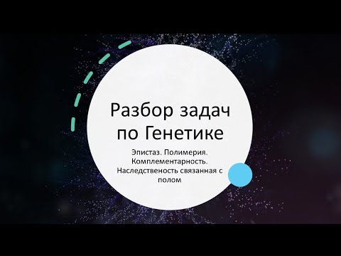 Видео: Разбор задач по Генетике: Эпистаз. Полимерия. Комплементарность. Наследственость связанная с полом