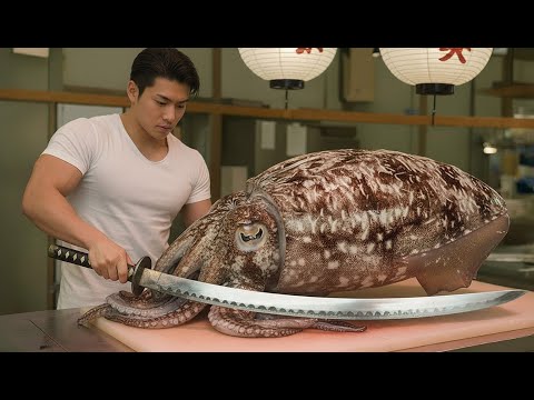 Видео: ⚡ Сашими из живой каракатицы — свежесть, в которую невозможно поверить!