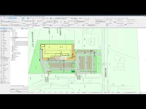 Видео: Моделирование здания по чертежам в архикаде. Building modeling according to drawings in Archicad.