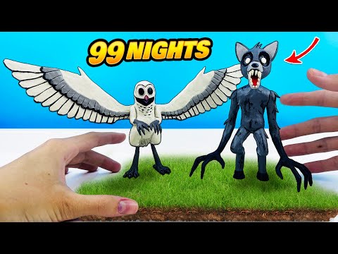 Видео: Лепим СОВУ 🦉 и ВОЛКА 🐺 из 99 НОЧЕЙ В ЛЕСУ в ROBLOX ✅ Лепка