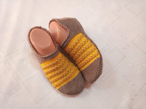 Видео: Плетени Терлици #140 (Knitted Slippers) (Тапочки спицами) (Patik) (Pantufas passo a passo)
