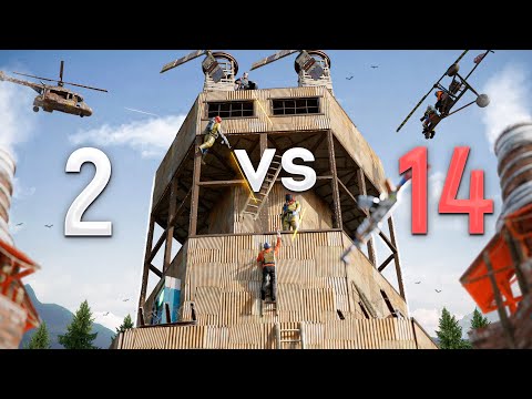 Видео: 2 vs 14! Наше ДУО невозможно зарейдить в Раст/Rust. в Раст/Rust.