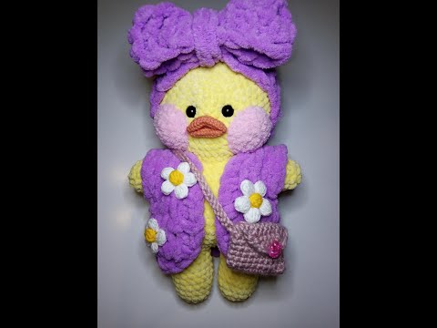 Видео: кардиган с ромашками для уточки LALAFANFAN