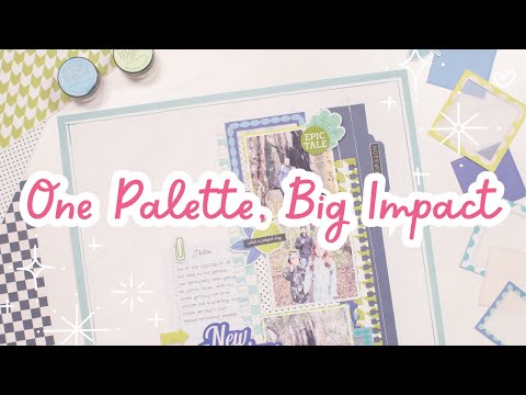 Видео: Чистый и простой скрапбукинг | Многослойный макет 12×12 с сентябрьскими модными наборами