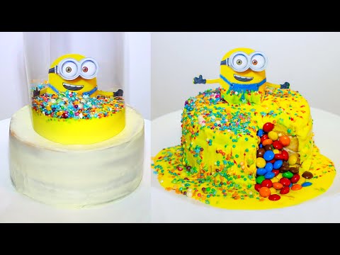 Видео: Торт Цунами Миньоны. Pull me up cake