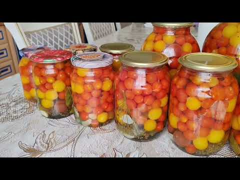 Видео: Маринованные помидоры черри, очень вкусно и красиво💥🍅🍅🍅🍅🍅