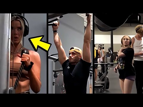 Видео: Пугаем людей в спортзале воркаутом