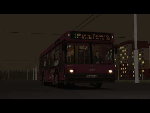 Видео: OMSI2, Новобобруйск, маршрут 26, МАЗ 103.003, с тнформатором