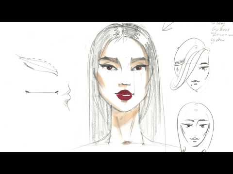 Видео: 💁🏻FASHION СКЕТЧ: как нарисовать лицо, пропорции и цвет (вебинар)