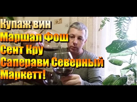 Видео: Купаж вин Маршал Фош, Сент Кру, Саперави Северный, Маркетт! Сравнение вина Маркетт и купажного вина!