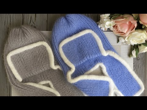 Видео: ТРЭНД СЕЗОНА! ШАПКА - УШАНКА СПИЦАМИ! ПОДРОБНЫЙ МАСТЕР КЛАСС. KNITTEDHAT.