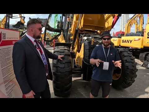 Видео: Равноколесный экскаватор погрузчик Sany BHL 105! Выставка СТТ-EXPO 2025