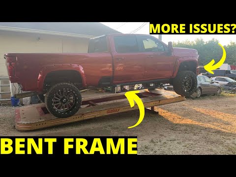 Видео: Погнутая рама мотоцикла DURAMAX SILVERADO 2500 2021 года. Можно ли её починить? Часть 43