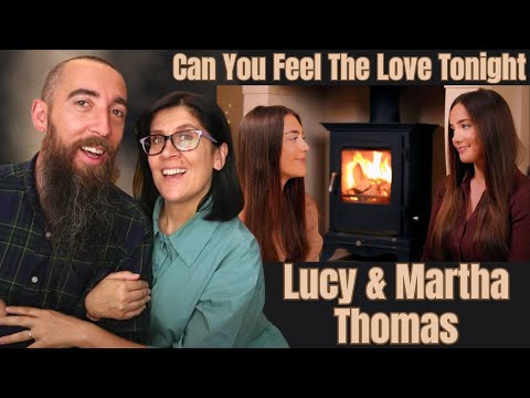 Видео: Люси и Марта Томас - Can You Feel The Love Tonight (РЕАКЦИЯ) с моей женой