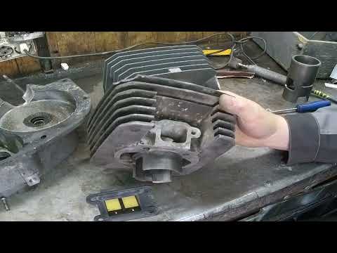 Видео: Доработка цилиндра двухтактного двигателя на примере минск Часть 2