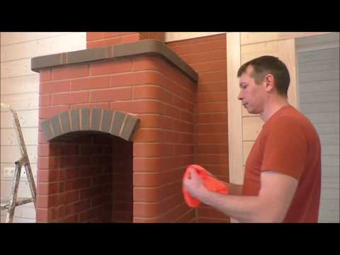 Видео: Как покрыть кирпичную печь пропиткой. Установка предтопочного листа.
