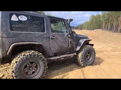 Видео: Jeep wrangler rubicon. Новые колёса 37', новые пружины лифт + 10 см. Первый выезд проверка.