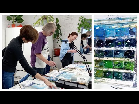 Видео: Рисуем зимние этюды акварелью, живой мастер-класс из АртЛокации