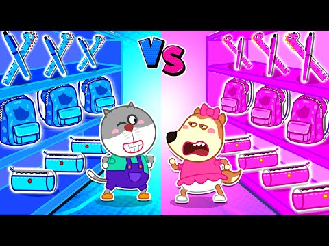 Видео: Розовый или Синий школьный шкафчик? | История Люси о дружбе | Wolfoo Russian