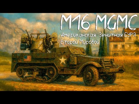 Видео: Американская Зенитная БУРЯ Второй Мировой М16 МСGC