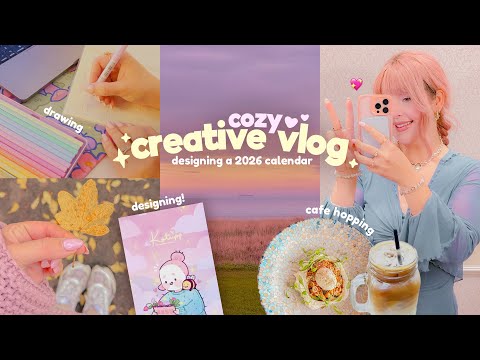Видео: Уютный креативный видеоблог ✿ Разработка календаря на 2026 год, походы по кафе, рисование и замед...