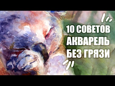 Видео: 10 Лайфхаков Как Избежать Грязи В Акварели // Секреты Рисования Акварелью