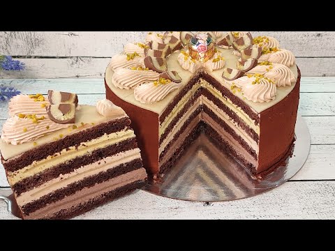 Видео: Легендарный торт "МОЦАРТ"! На Рождество! Супер вкусный, тает во рту! Все будут в восторге