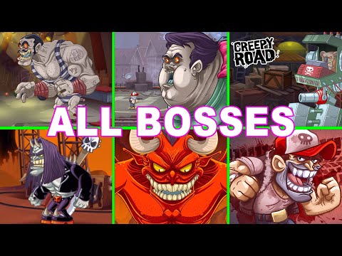 Видео: Геймплей боя со всеми боссами на Creepy Road