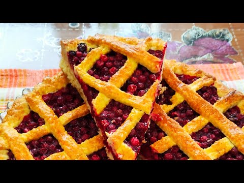 Видео: Вкуснейший пирог из брусники. Попробуйте.