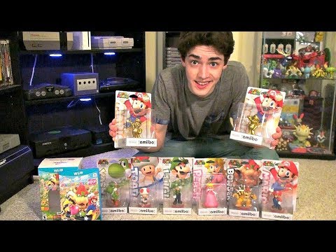 Видео: Распаковываем все 7 фигурок Amiibo Super Mario и набор Mario Party 10!