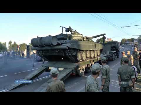 Видео: ЧП в Курске. Танк упал с платформы