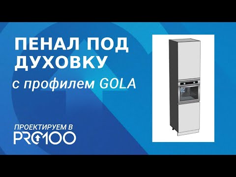Видео: Пенал с профилем GOLA (проектируем в ПРО100)