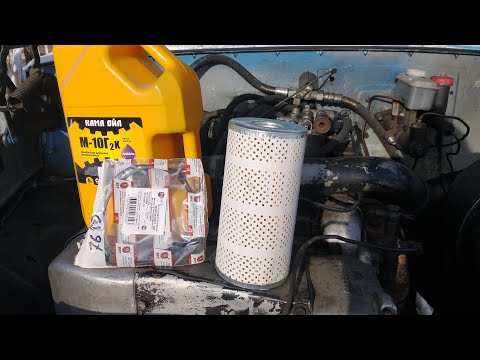 Видео: Замена масляного фильтра ГАЗ 3309 Двигатель 5441 воздушного охлаждения