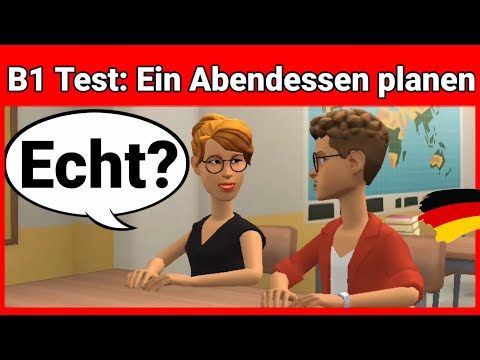 Видео: Устный экзамен по немецкому языку B1 | Планируйте что-нибудь вместе/диалог | Часть 3: Ужин