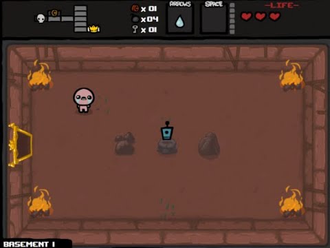 Видео: идиот, осел, дебил, козел, казуал, тупой играет в айзек, первый ран