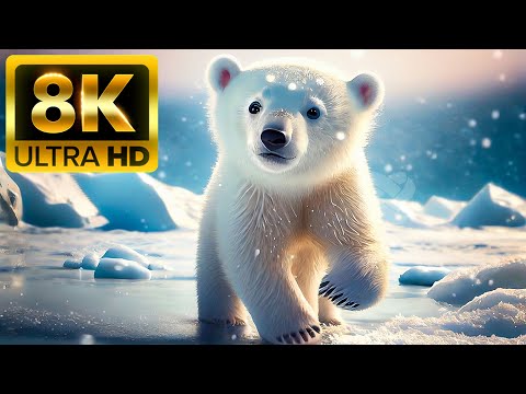 Видео: Симпатичные детские животные - 8K (60 кадров в секунду) Ultra HD - с звуками природы