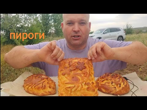 Видео: МУКБАНГ пироги: с горбушей и сыром, кроликом и грибами, курник/ОБЖОР/еда на камеру