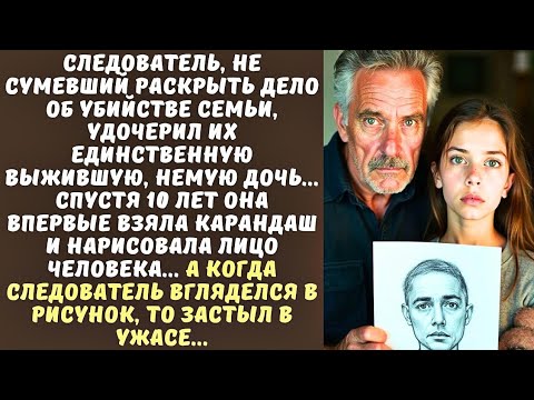 Видео: «Следователь удочерил девочку, чью семью убили… Но через 10 лет он замер, увидев её рисунок…»