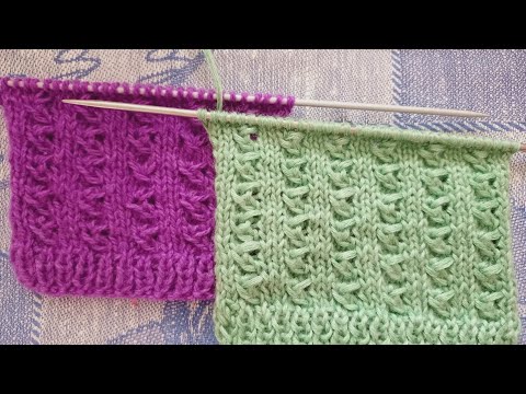 Видео: Красивый и не сложный узор спицами.