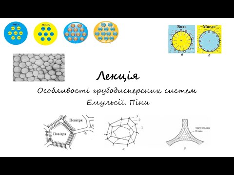 Видео: Фізична і колоїдна хімія  Лекція  Грубодисперсні системи  Емульсії  Піни