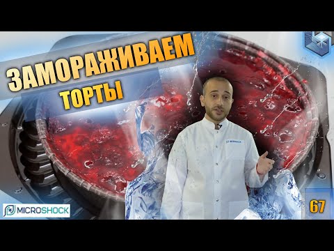Видео: Microshock. Тест заморозки ягодных, сливочных тортов и чизкейка. Это акустическая заморозка (AEF).