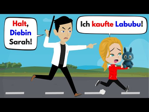 Видео: Сара крадет деньги, чтобы купить Лабубу! Учите немецкий с Сарой