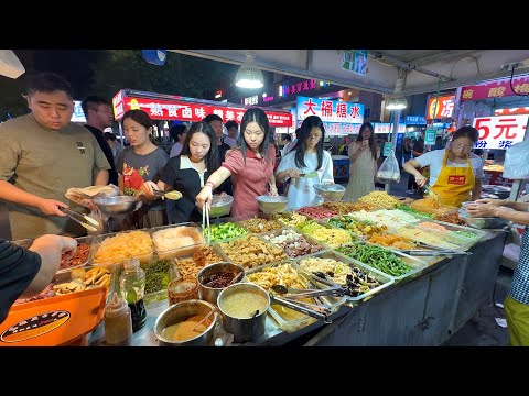 Видео: Огромный ночной рынок в Хэнане, Китай, с невероятно вкусными булочками с мясом