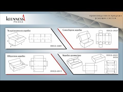 Видео: Резка самосборной коробки по программе keenness package