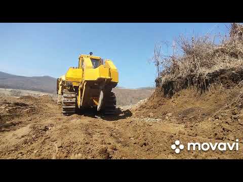 Видео: Борьба со склалой.бульдозер т-500 в деле