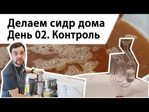 Видео: Делаем сидр дома. День 02. Контроль процесса брожения.