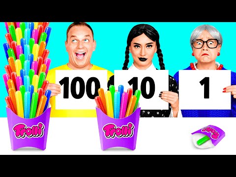 Видео: 100 Слоев Еды Челлендж | Фантастические Лайфхаки с Едой от BaRaDa Best